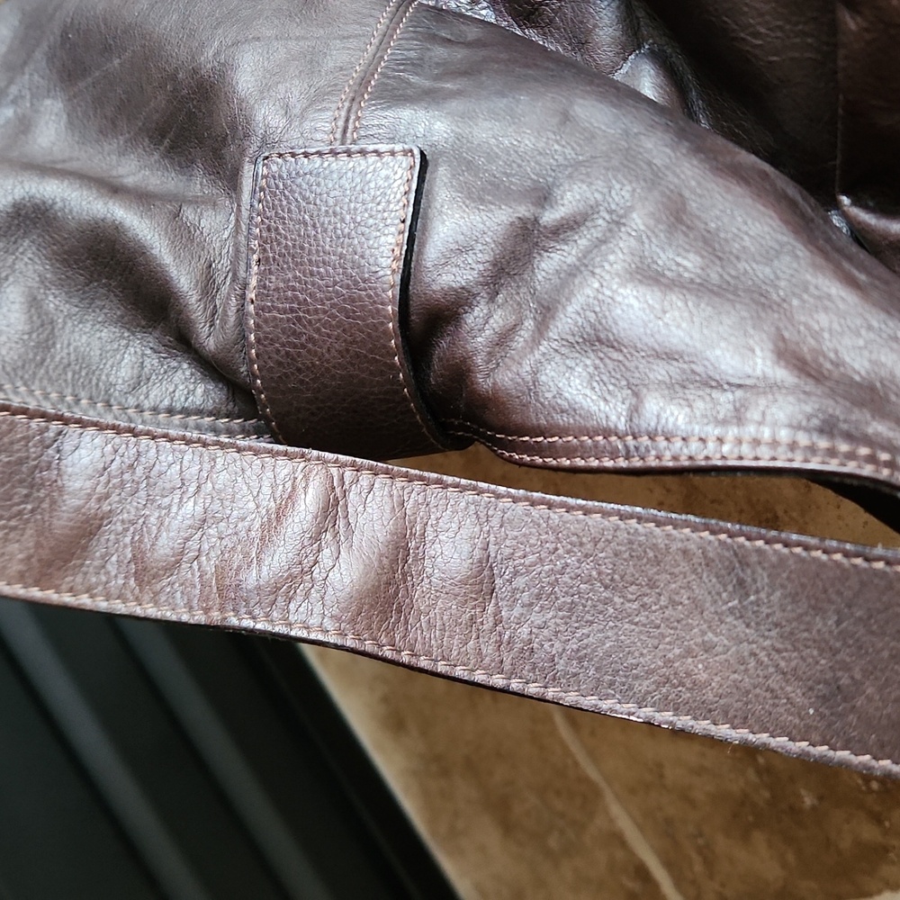 Sundance Made In Italy Brown Leather Shoulder Bag - Picture 6 of 12